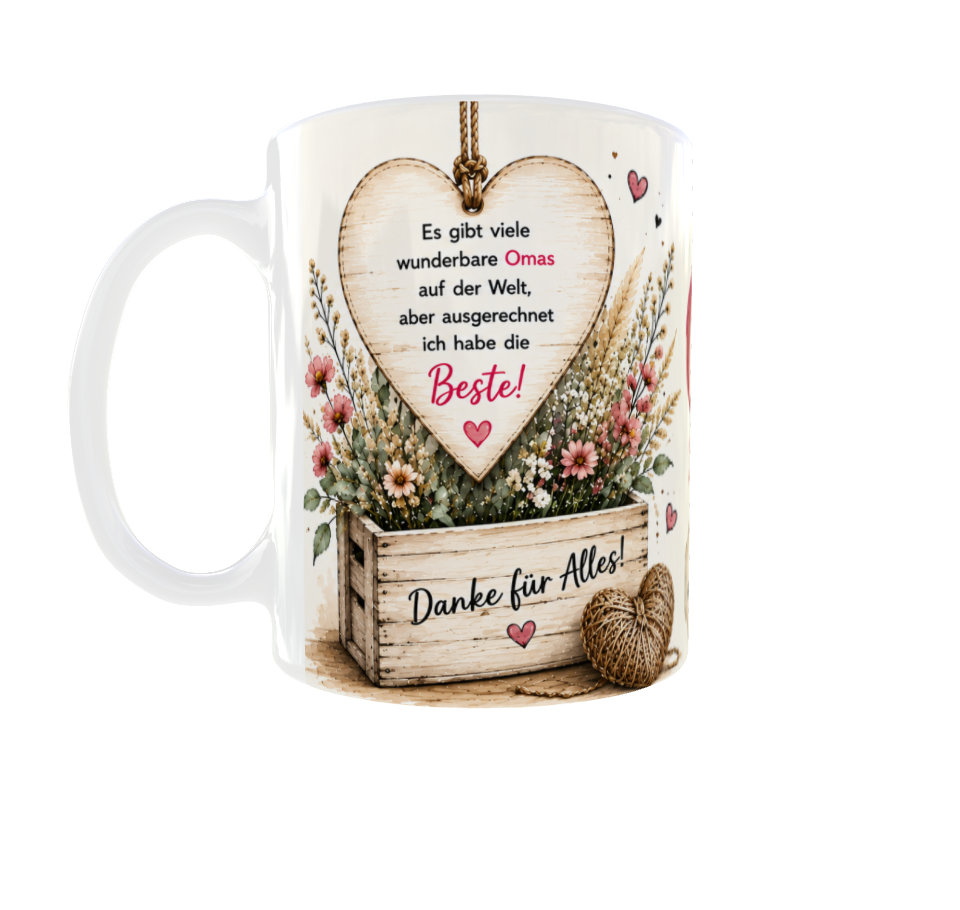 Tasse âBeste Oma der Weltâ â Liebevolles Geschenk fĂŒr die beste Oma