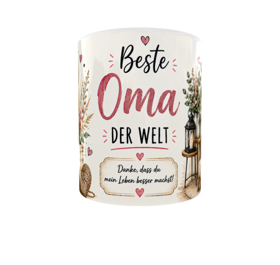 Tasse âBeste Oma der Weltâ â Liebevolles Geschenk fĂŒr die beste Oma