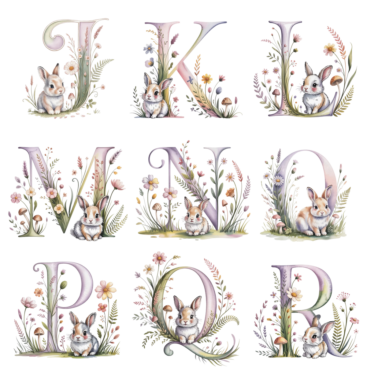 Personalisierte Tasse mit Namen und Initial – Häschen Motiv