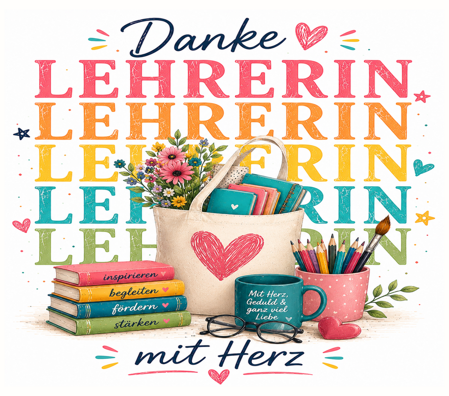 Danke Lehrerin Tumbler 20 oz (ca. 590 ml) – Geschenk zum Schulabschluss