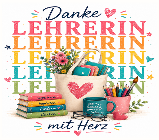 Danke Lehrerin Tumbler 20 oz (ca. 590 ml) – Geschenk zum Schulabschluss