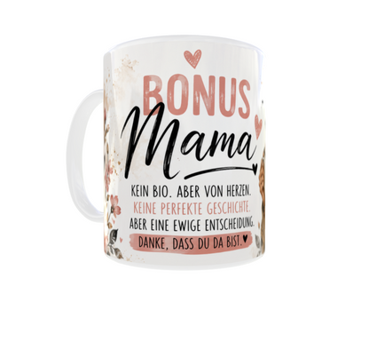 💕 Tasse „Bonus Mama“ – Danke, dass du da bist