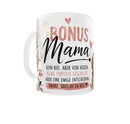 💕 Tasse „Bonus Mama“ – Danke, dass du da bist