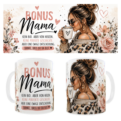 💕 Tasse „Bonus Mama“ – Danke, dass du da bist