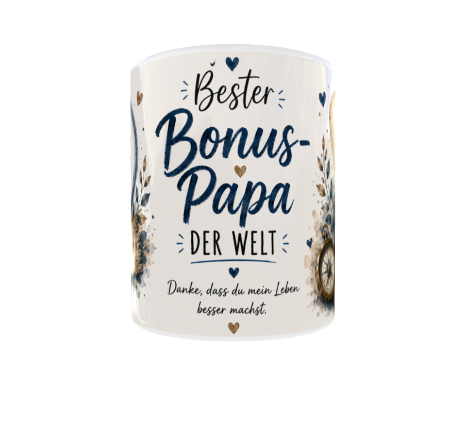 💙 Tasse „Bester Bonus-Papa der Welt“ / „Bester Papa der Welt“