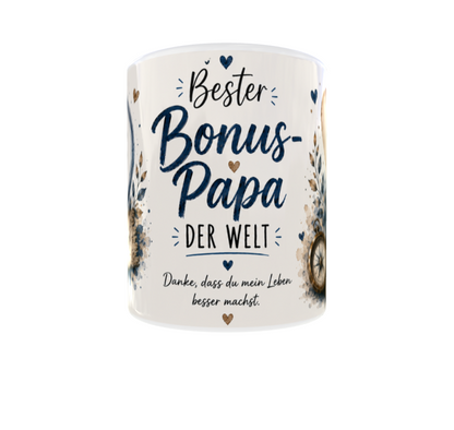💙 Tasse „Bester Bonus-Papa der Welt“ / „Bester Papa der Welt“