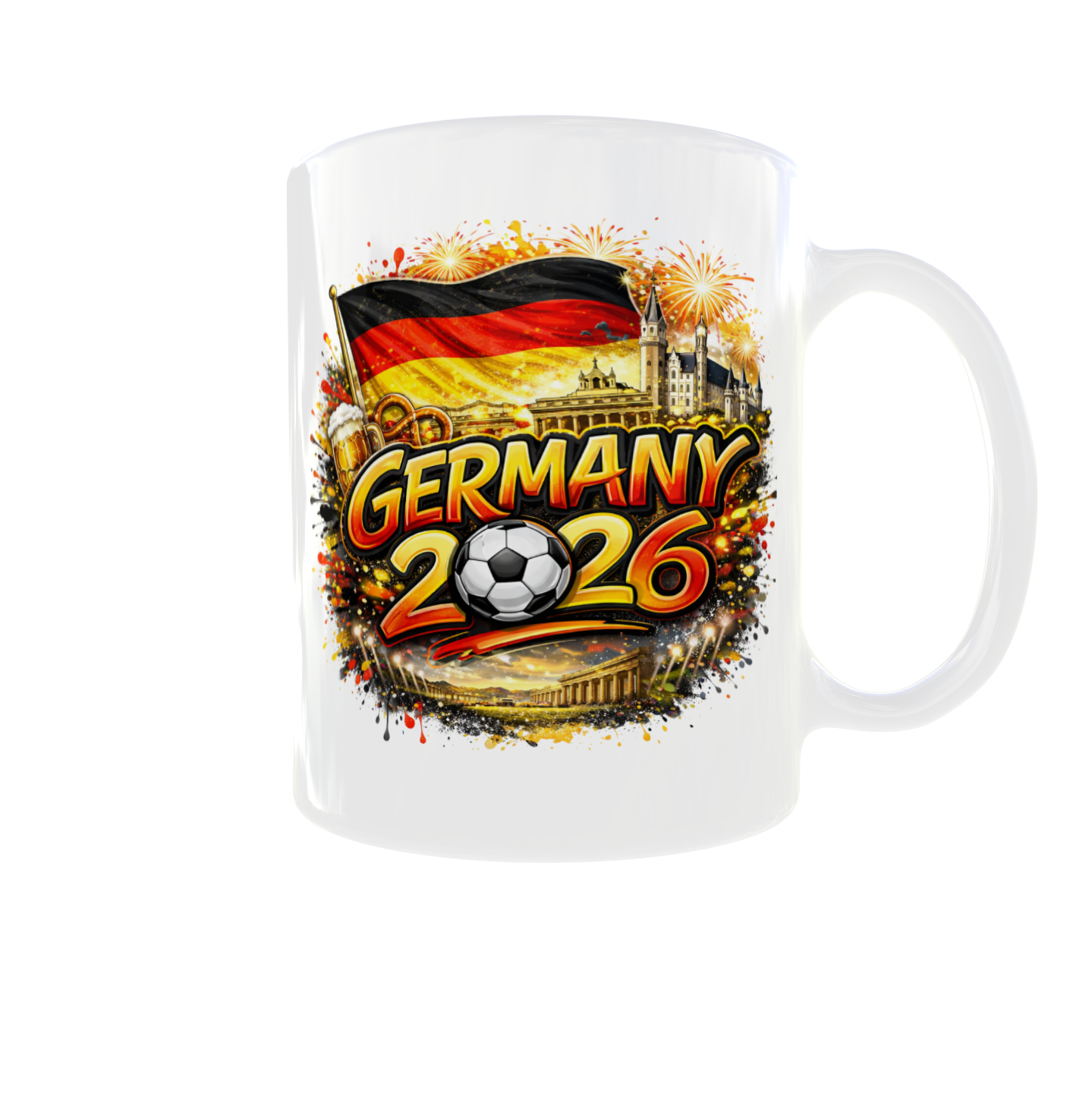 Fußball WM Tasse 2026 – Länder Edition beidseitig bedruckt