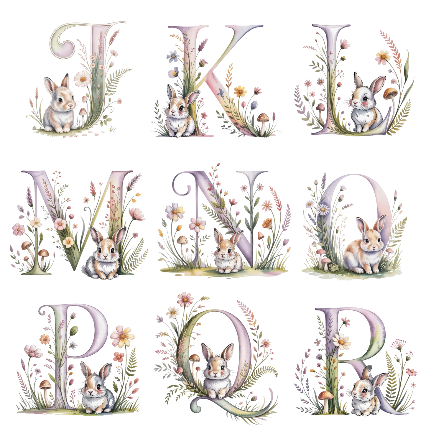Personalisierte Tasse mit Namen und Initial – Häschen Motiv