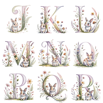Personalisierte Tasse mit Namen und Initial – Häschen Motiv