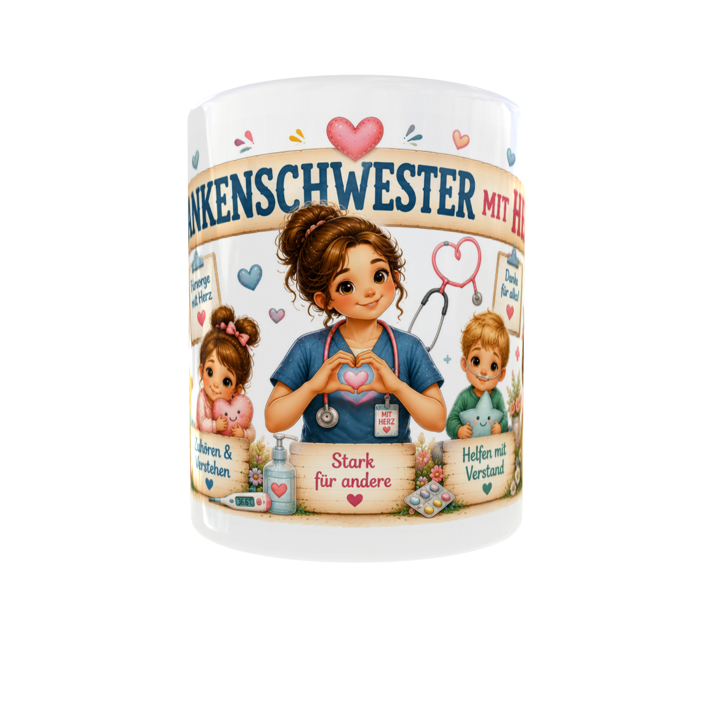 ❤️ Tasse „Kinderkrankenschwester mit Herz“