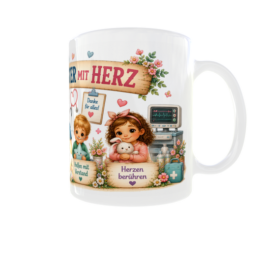 ❤️ Tasse „Kinderkrankenschwester mit Herz“