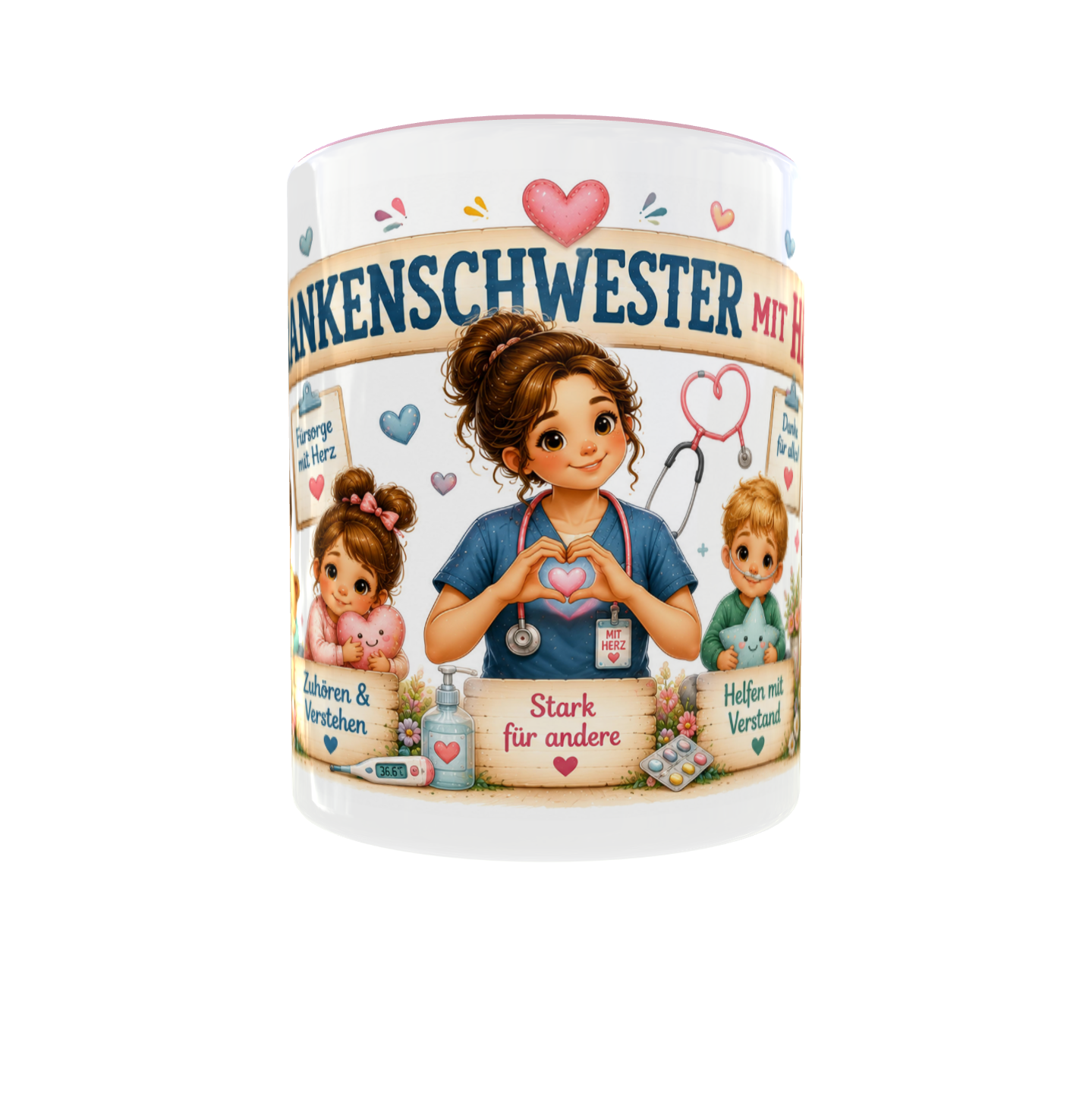 ❤️ Tasse „Kinderkrankenschwester mit Herz“