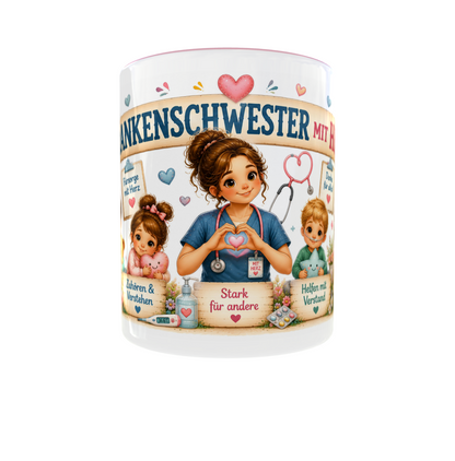 ❤️ Tasse „Kinderkrankenschwester mit Herz“