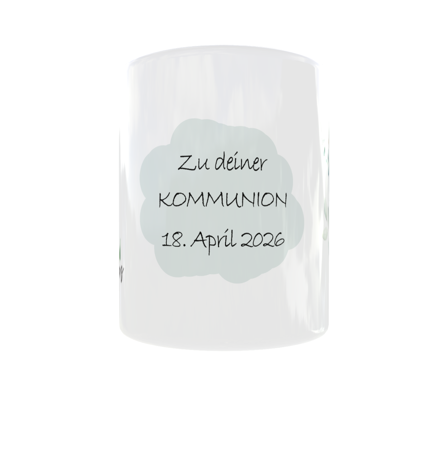 Personalisierte Tasse zur Kommunion mit Name & Datum