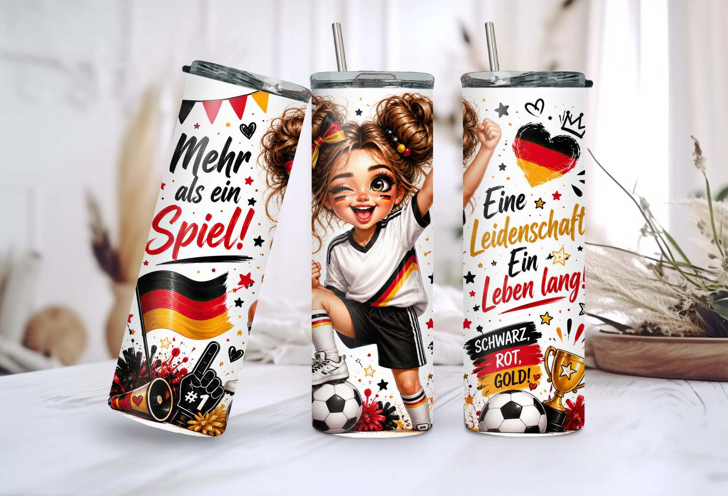 Tumbler „Mehr als ein Spiel“ – Deutschland Fußball Fan-Isolierbecher 20oz