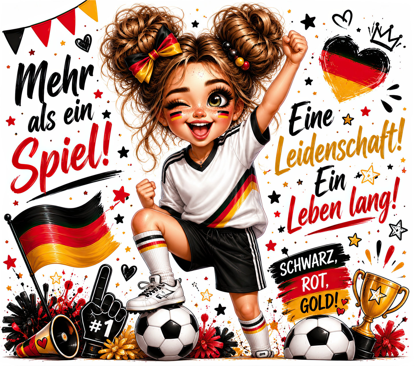 Tumbler „Mehr als ein Spiel“ – Deutschland Fußball Fan-Isolierbecher 20oz