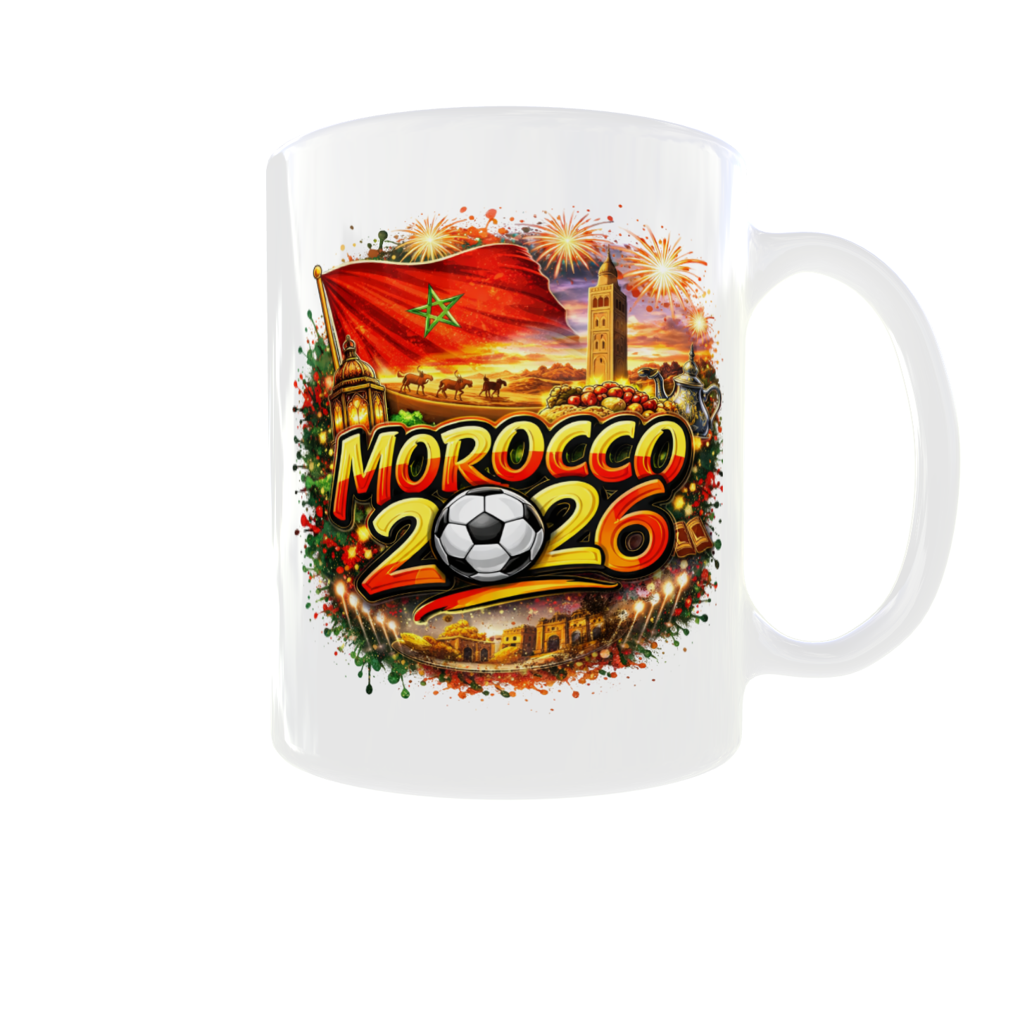 Fußball WM Tasse 2026 – Länder Edition beidseitig bedruckt