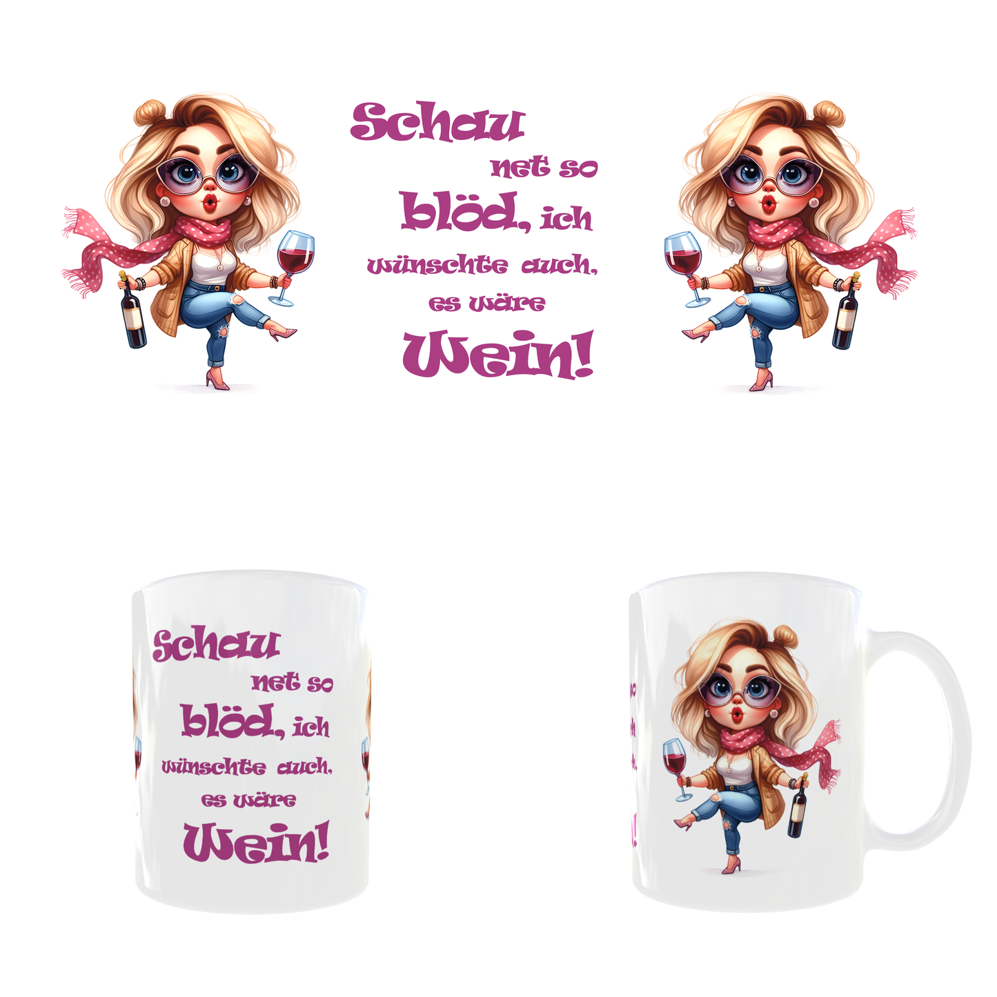 Tasse "Schau net so blöd"