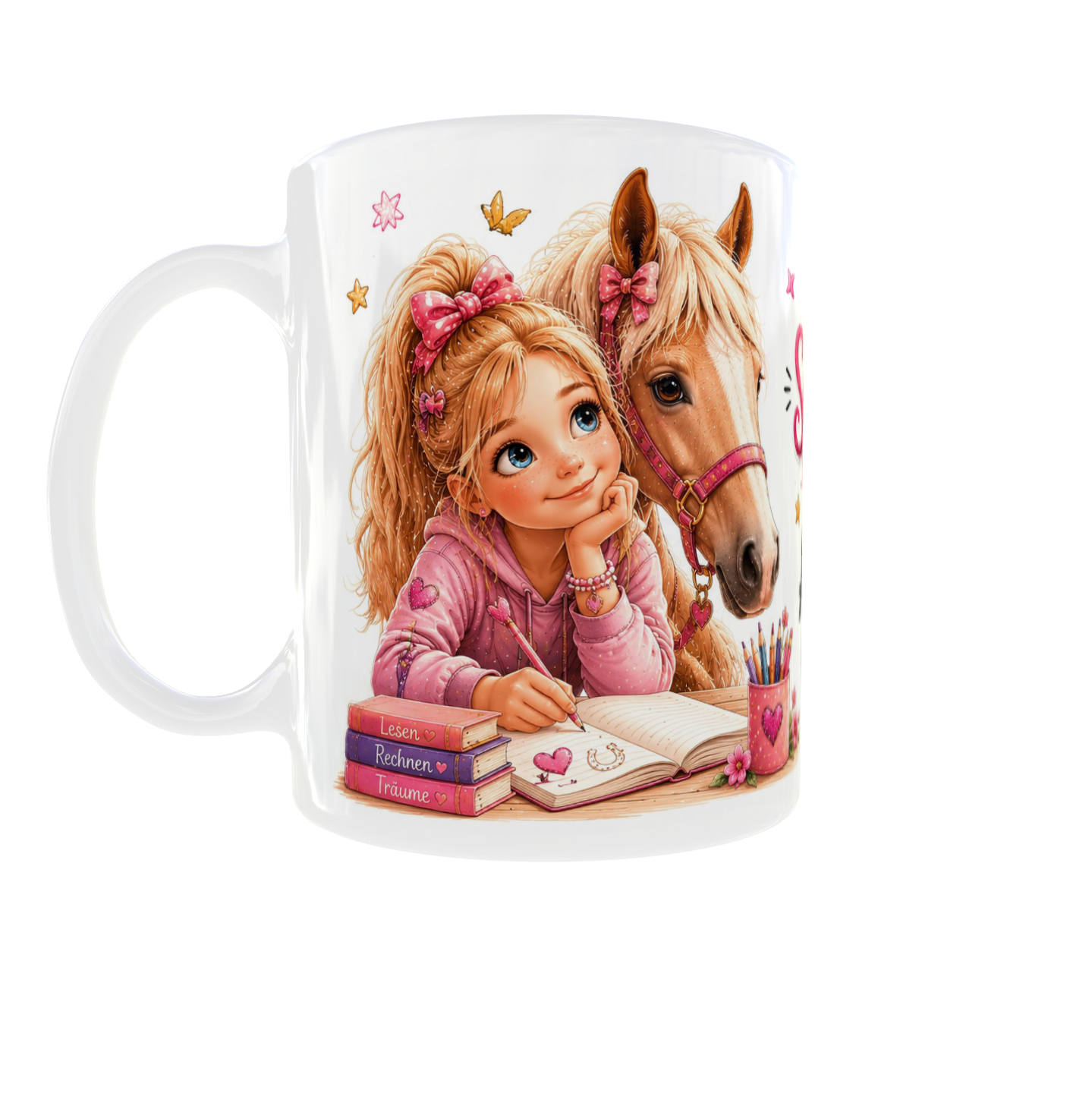 Kinder  🐴 Tasse „Schulkind – Mein Abenteuer beginnt“