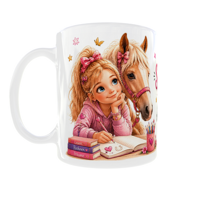 Kinder  🐴 Tasse „Schulkind – Mein Abenteuer beginnt“