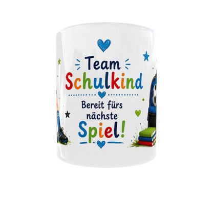 ⚽ Tasse „Team Schulkind – Bereit fürs nächste Spiel!“