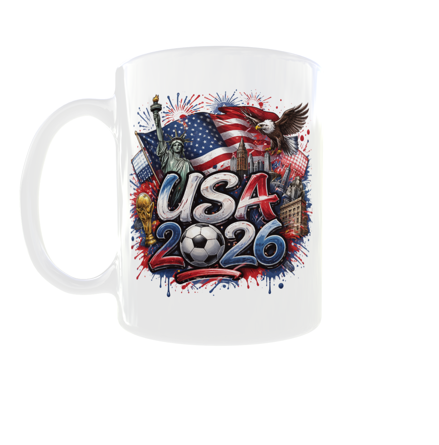 Fußball WM Tasse 2026 – Länder Edition beidseitig bedruckt