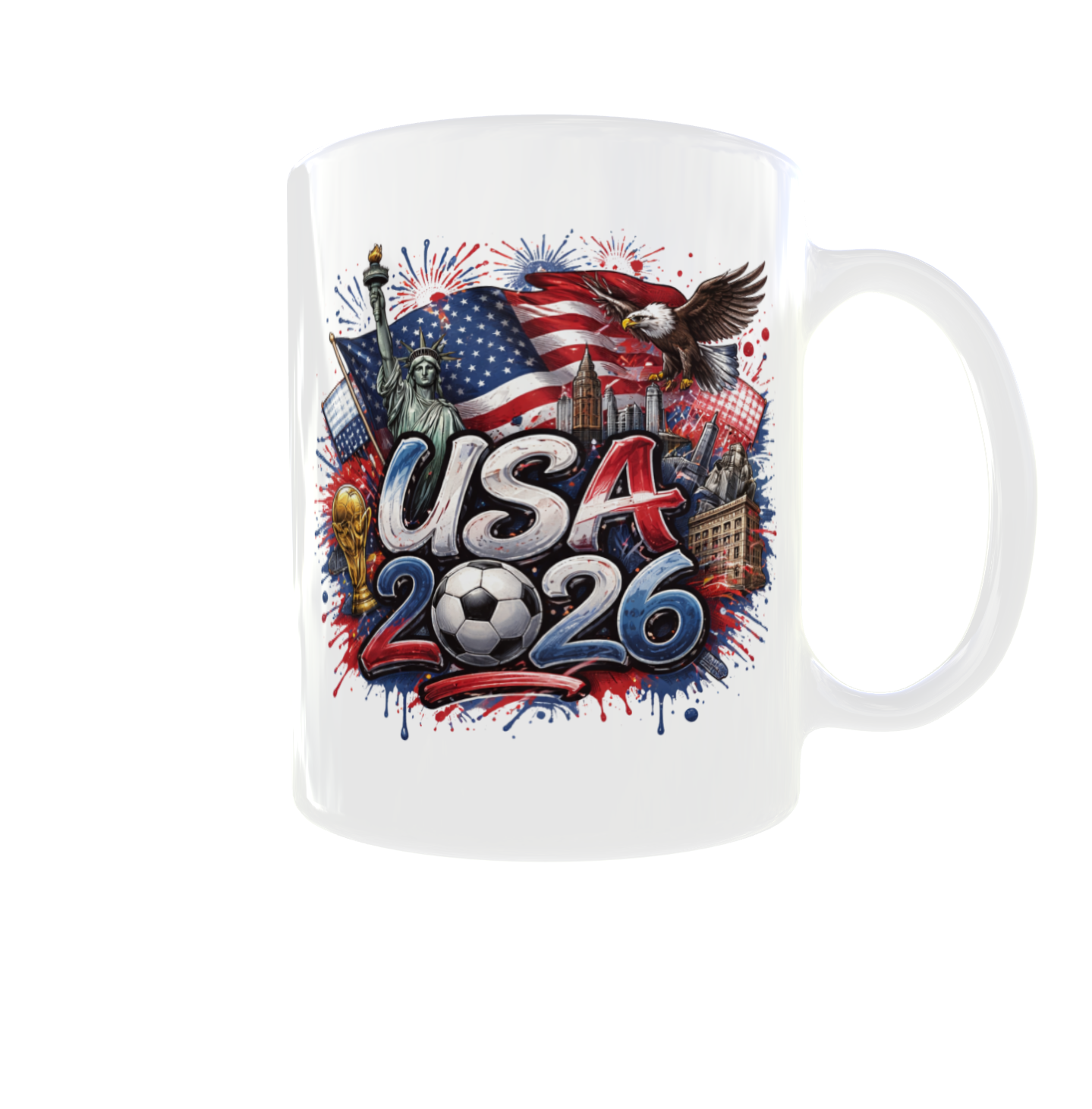 Fußball WM Tasse 2026 – Länder Edition beidseitig bedruckt