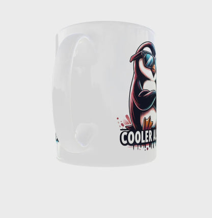 Tasse „Cooler als du“ – lustige Pinguin Tasse beidseitig bedruckt